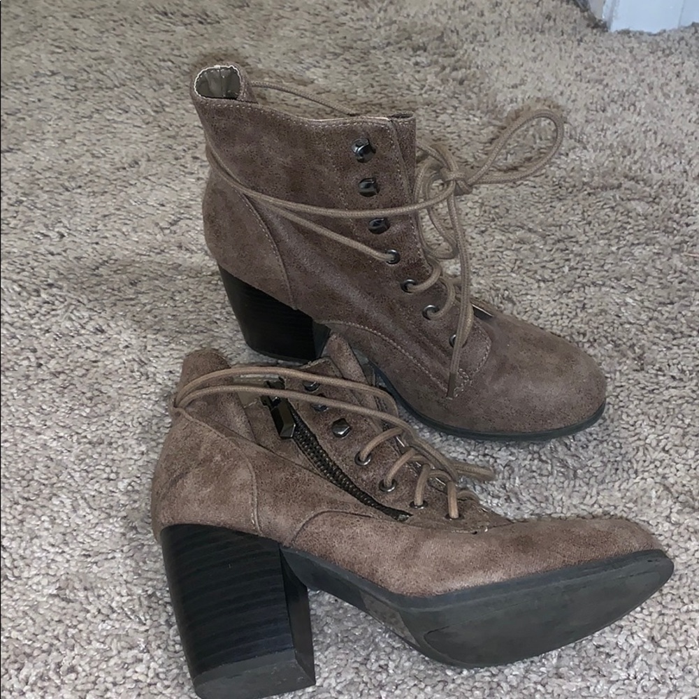 lace up booties- size 6.5